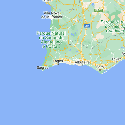 Map showing location of Alvor (37.129940, -8.591740)
