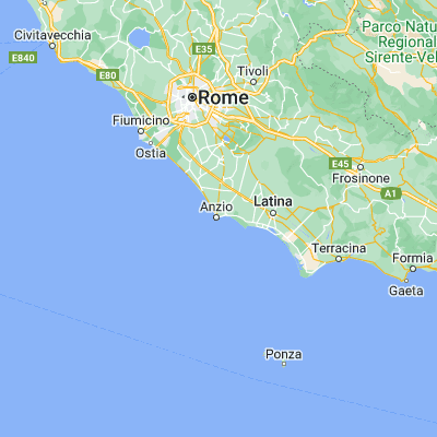 Map showing location of Anzio (41.447490, 12.627070)