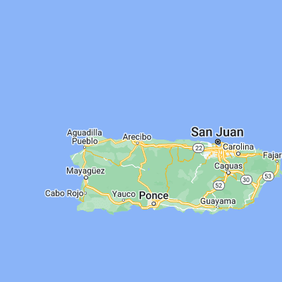 Map showing location of Arecibo (18.472440, -66.715730)