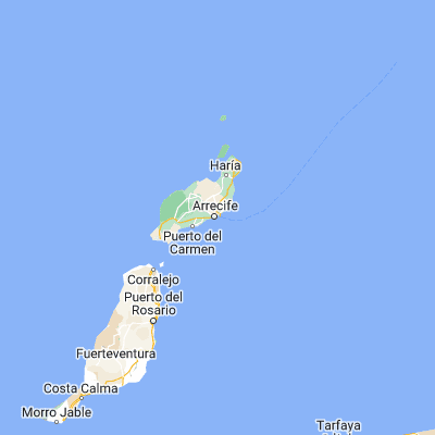 Map showing location of Arrecife (28.963020, -13.547690)
