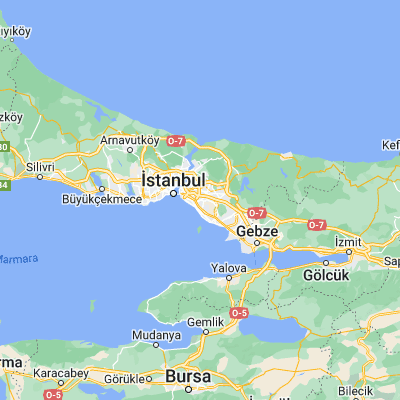 Map showing location of Ataşehir (40.983300, 29.116700)
