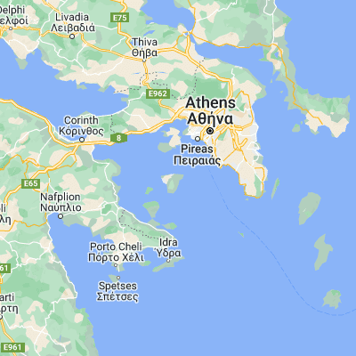 Map showing location of Ayía Marína (37.750000, 23.533330)