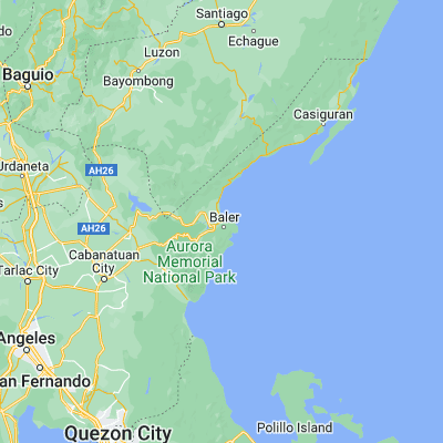 Map showing location of Baler (15.758900, 121.560700)