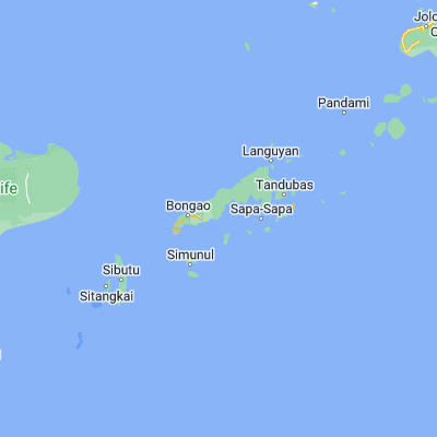 Map showing location of Balimbing (5.082500, 119.965830)