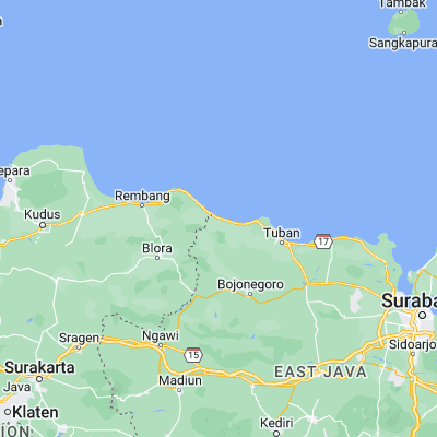 Map showing location of Banjarjo (-6.772700, 111.725700)