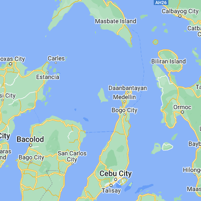 Map showing location of Bantayan (11.168300, 123.722300)