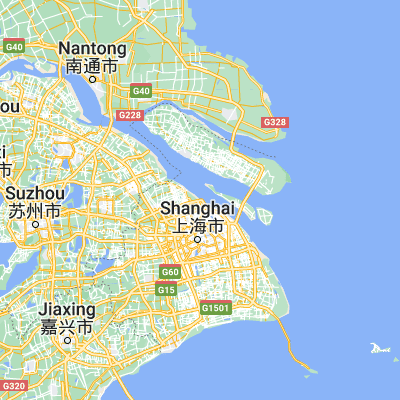 Map showing location of Baoshan (31.416390, 121.480000)