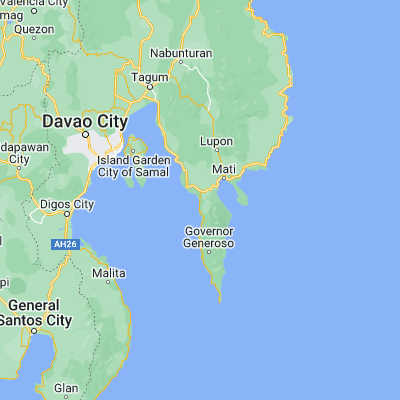 Map showing location of Batobato (6.825220, 126.084580)
