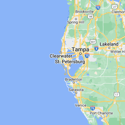Map showing location of Bay Pines (27.814190, -82.778160)