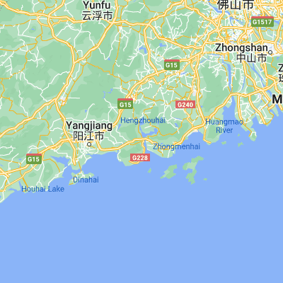 Map showing location of Beidou (21.877100, 112.389020)