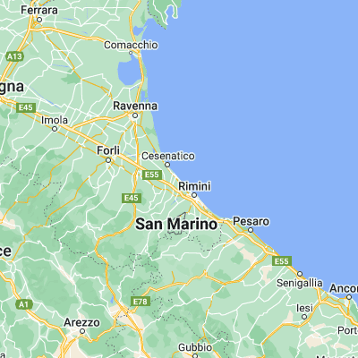 Map showing location of Bellaria-Igea Marina (44.142120, 12.470000)