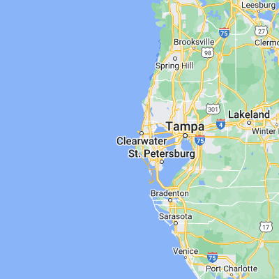 Map showing location of Belleair Bluffs (27.921410, -82.817050)