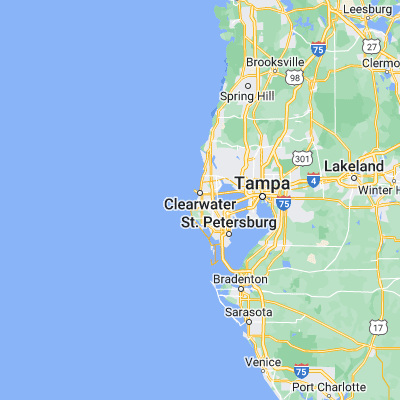 Map showing location of Belleair (27.935850, -82.806210)