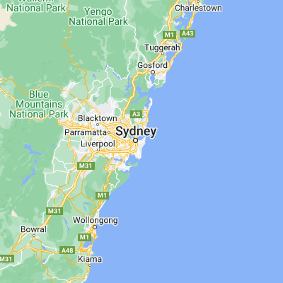 Map showing location of Bellevue Hill (-33.879440, 151.250560)