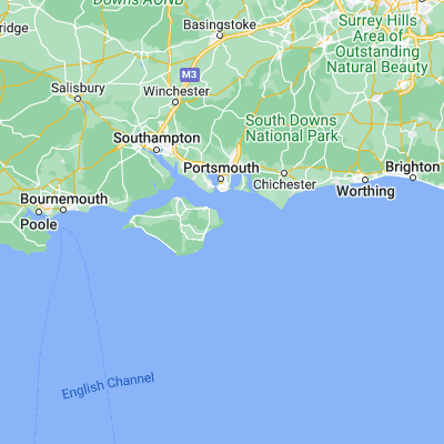 Map showing location of Bembridge (50.686340, -1.082750)