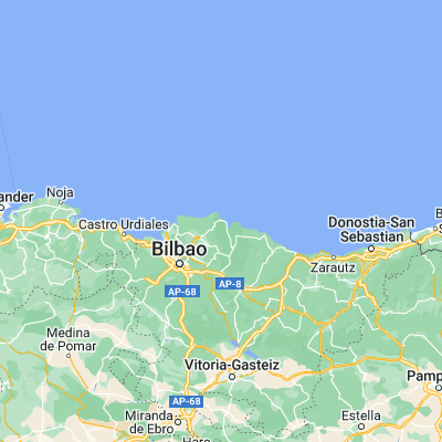 Map showing location of Bermeo (43.420880, -2.721520)