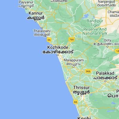 Map showing location of Beypore (11.183330, 75.816670)