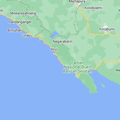 Map showing location of Biha (-5.329600, 104.029500)