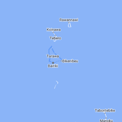 Map showing location of Bikenibeu Village (1.367300, 173.124150)