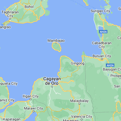 Map showing location of Binuangan (8.915280, 124.788330)