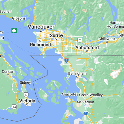 Map showing location of Birch Bay (48.917890, -122.744620)