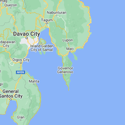 Map showing location of Bitaogan (6.768420, 126.077380)