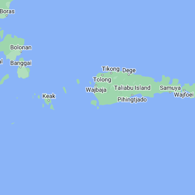 Map showing location of Bobong (-1.946970, 124.382850)