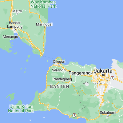 Map showing location of Bojonegara (-5.970000, 106.095500)