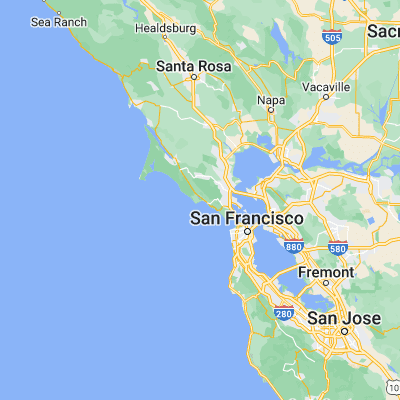 Map showing location of Bolinas (37.909370, -122.686370)