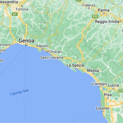 Map showing location of Bonassola (44.184740, 9.582480)