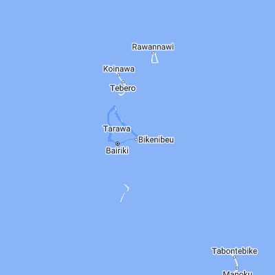 Map showing location of Bonriki Village (1.380810, 173.138870)