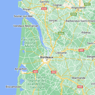 Map showing location of Bourg (45.040620, -0.558930)