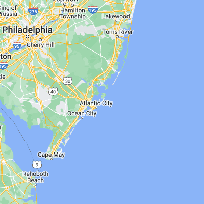 Map showing location of Brigantine (39.410120, -74.364590)