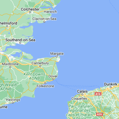 Map showing location of Broadstairs (51.359080, 1.439380)