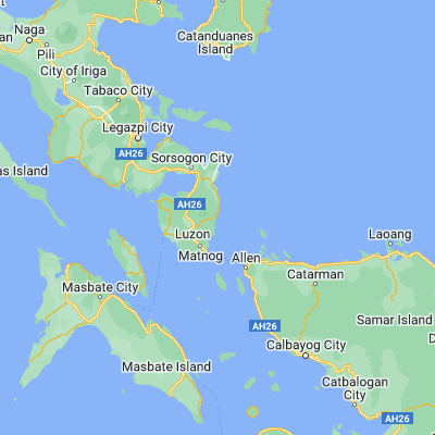 Map showing location of Bulusan (12.751800, 124.137300)