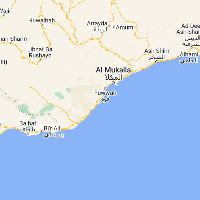 Map showing location of Burūm (14.363610, 48.979720)