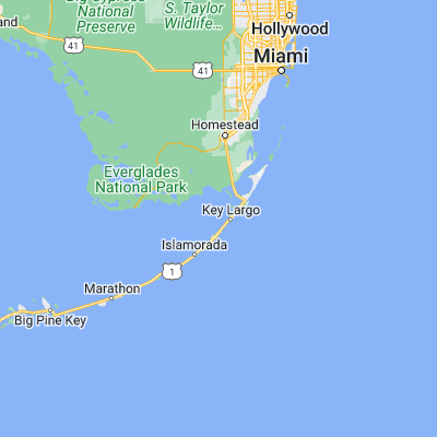 Map showing location of Butternut Key (25.083740, -80.513950)
