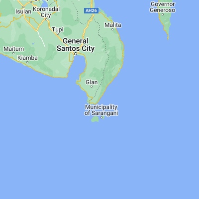 Map showing location of Butulan (5.614440, 125.431670)