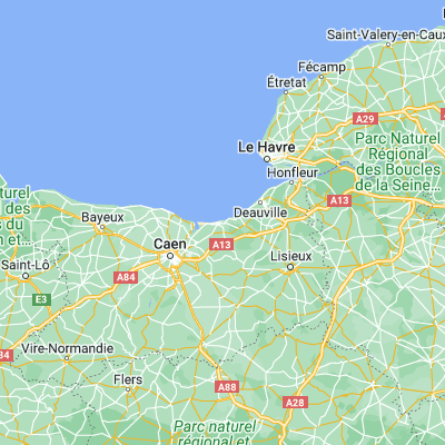Map showing location of Cabourg (49.291100, -0.113300)