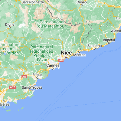 Map showing location of Cagnes-sur-Mer (43.664600, 7.153390)