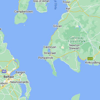 Map showing location of Cairnryan (54.971040, -5.019820)