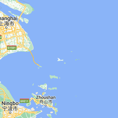 Map showing location of Caiyuan (30.723610, 122.451390)