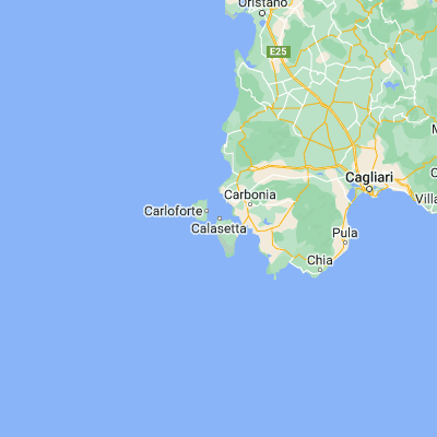 Map showing location of Calasetta (39.107780, 8.368610)