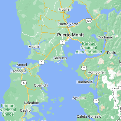 Map showing location of Calbuco (-41.768010, -73.127300)