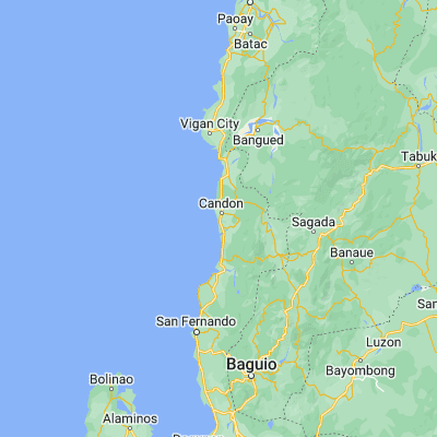 Map showing location of Calongbuyan (17.164780, 120.427160)