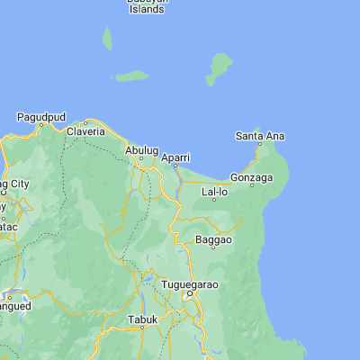 Map showing location of Camalaniugan (18.274000, 121.674800)