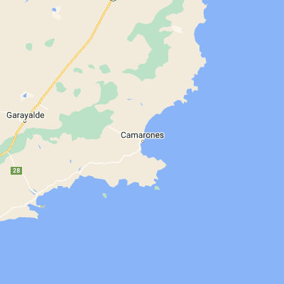 Map showing location of Camarones (-44.797090, -65.709940)
