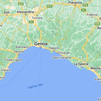 Map showing location of Camogli (44.349450, 9.154870)