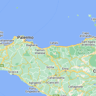Map showing location of Campofelice di Roccella (37.990150, 13.885360)
