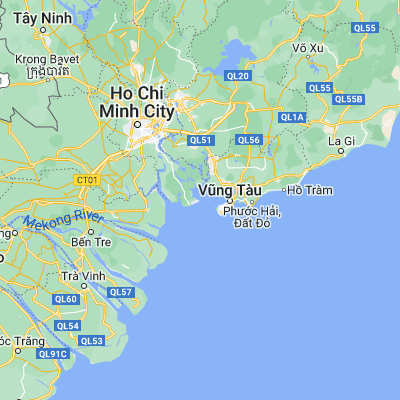 Map showing location of Cần Giờ (10.416670, 106.966670)